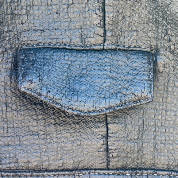 Armani Exchange Women's Faux Leather Moto Jacket Biker J-Summer-2015 Size M - Picture 7 of 11